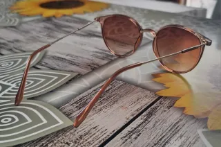 Occhiali da sole donna marrone oro