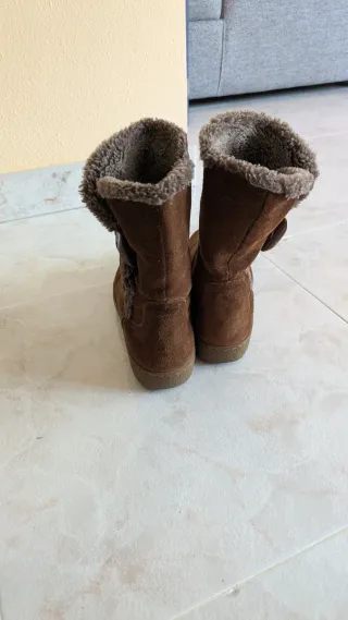 Botines invierno marrón afelpados