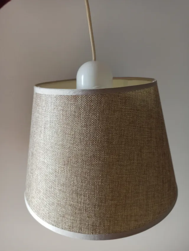 Pantalla lámpara tela beige 30cm