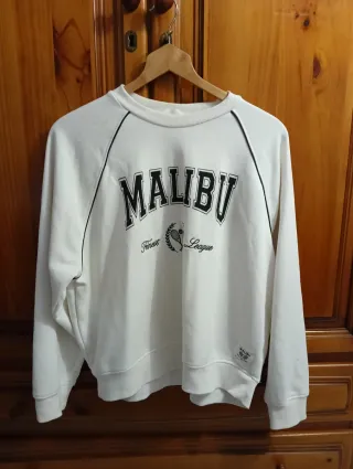 Sudadera MALIBU Algodón Blanca