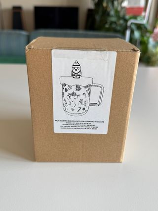 Tazza Mug di Natale in vetro con coperchio