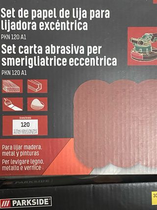5 Paquetes Papel Lija Parkside 180mm