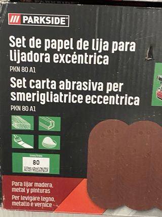 5 Paquetes Papel Lija Parkside 180mm
