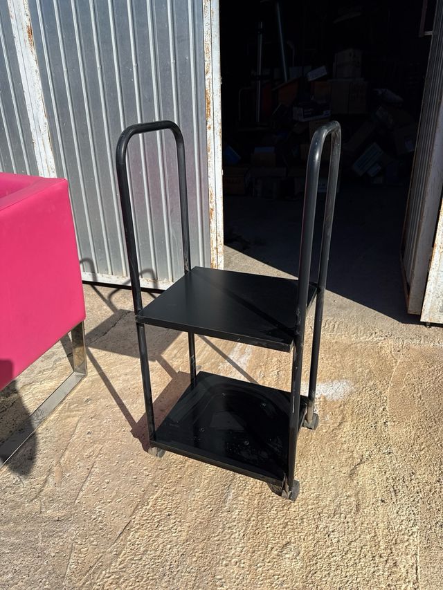Carrito auxiliar metálico con ruedas – 2 baldas
