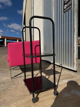 Carrito auxiliar metálico con ruedas – 2 baldas