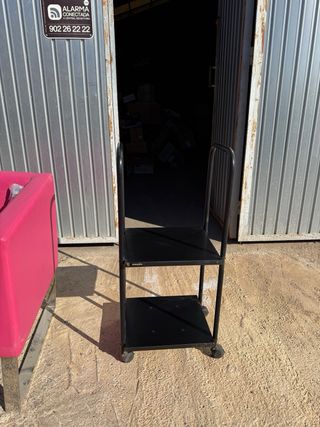 Carrito auxiliar metálico con ruedas – 2 baldas