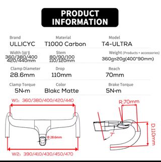 Manillar carbono Ullicyc T4 integrado