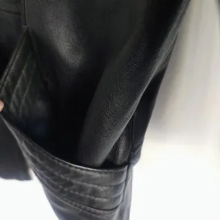 Cazadora Biker Cuero Vintage Talla 44