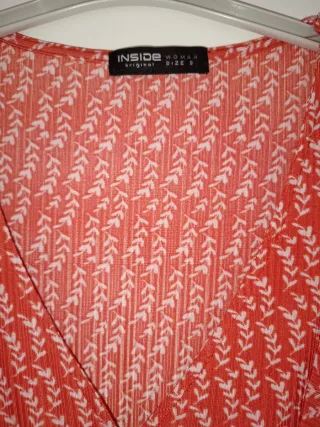 Vestido rojo estampado S