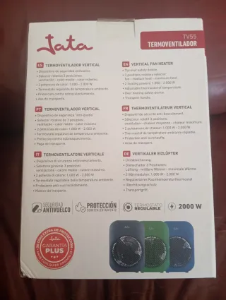 Termoventilador Jata TV55 2000W Gris