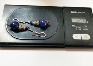 Pendientes Plata Ley Lágrima Lapislázuli