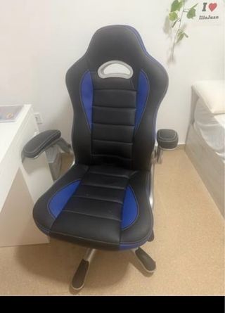 Silla Gaming Negra y Azul