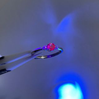 Anillo Plata 925 Rubi Natural