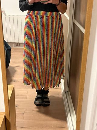 Falda Michael Kors Multicolor Plisada