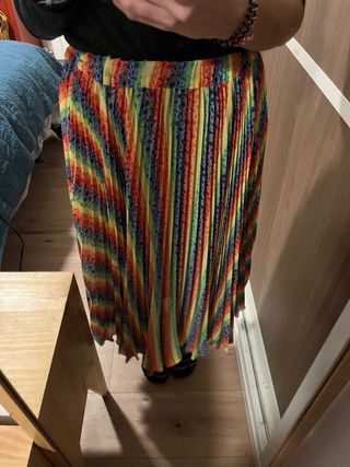 Falda Michael Kors Multicolor Plisada