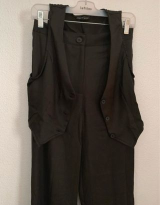 Conjunto Pantalón y chaleco negro traje