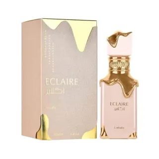 Perfume Eclaire Lattafa Beige y Dorado