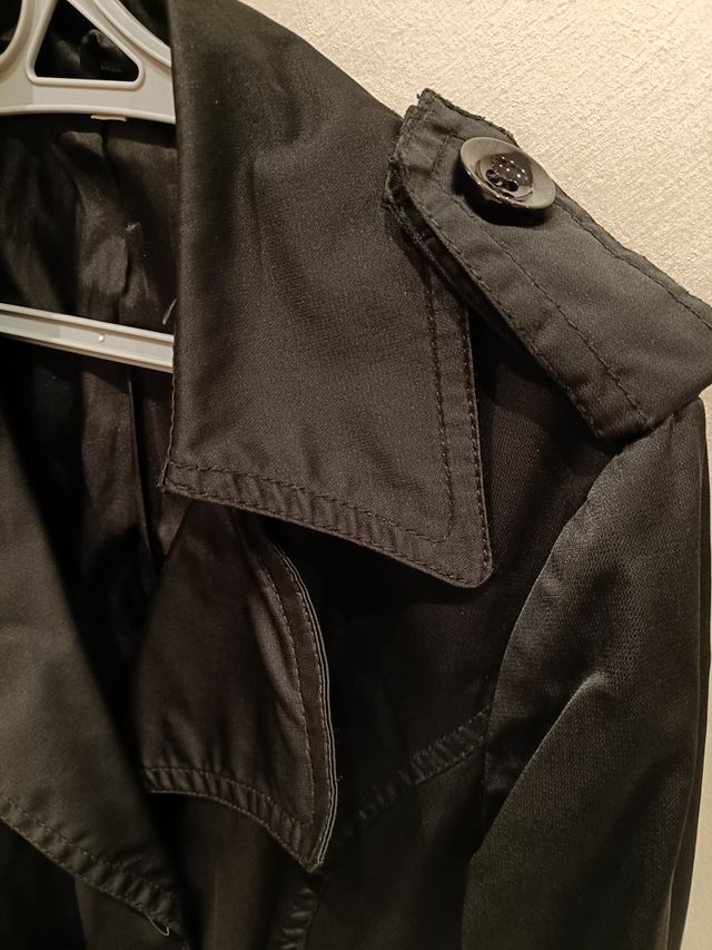 Trench corto nero taglia M