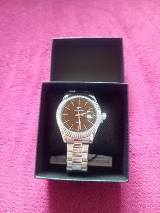 Reloj RICECO Elegante Negro y Plateado