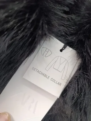 Chaqueta Zara Piel Sintética XL Negra(XXL)