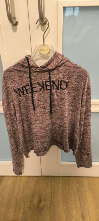 Sudadera/jersey entretiempo gris y rosa talla M