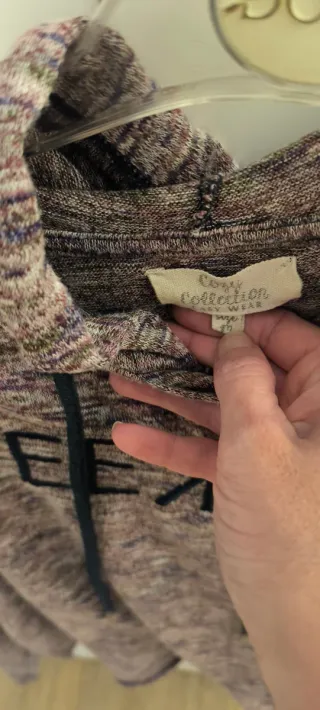 Sudadera/jersey entretiempo gris y rosa talla M