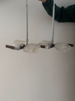 Lámpara de techo moderna madera y metal