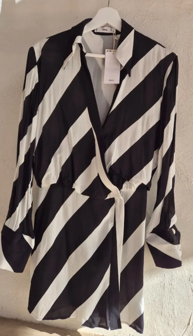 Vestido Midi Rayas Mango