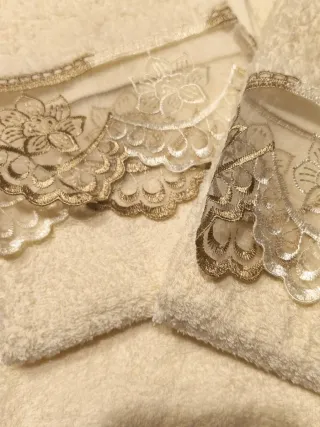 Set Asciugamani Beige e Oro