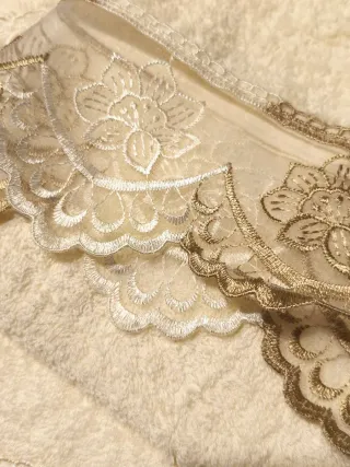 Set Asciugamani Beige e Oro