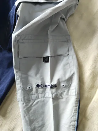 Chubasquero Columbia azul morado y azul claro