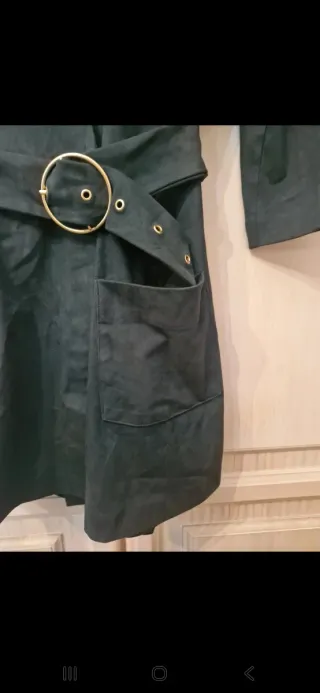 Mono Zara ante verde con cinturón