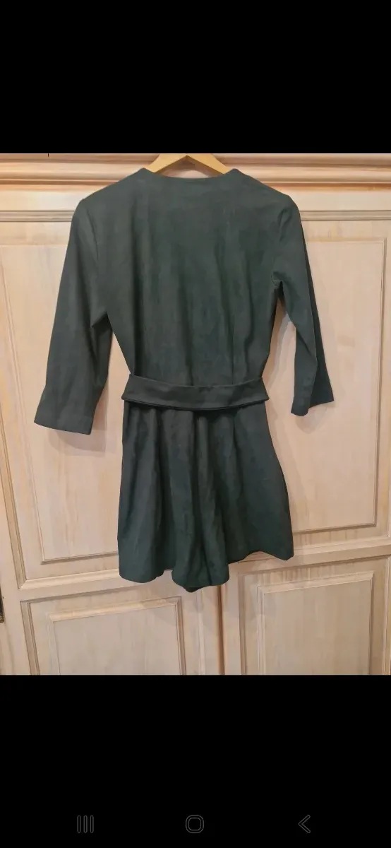 Mono Zara ante verde con cinturón