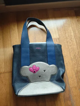 Bolso Tous Piel Negro y Azul