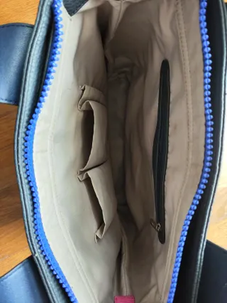 Bolso Tous Piel Negro y Azul