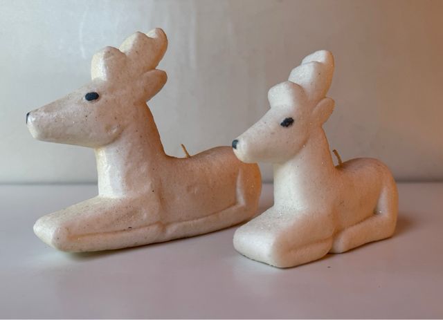 2 CANDELE A FORMA DI RENNO PER NATALE