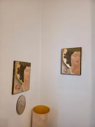 Quadro olio su tavola foglia oro Sergio Sgarra