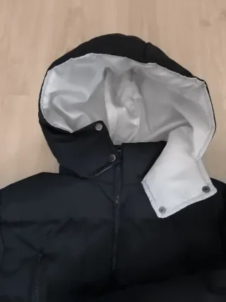 Abrigo largo acolchado negro