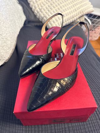 Sandalias de tacón negros 41 de Carolina Herrera
