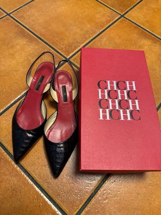 Sandalias de tacón negros 41 de Carolina Herrera