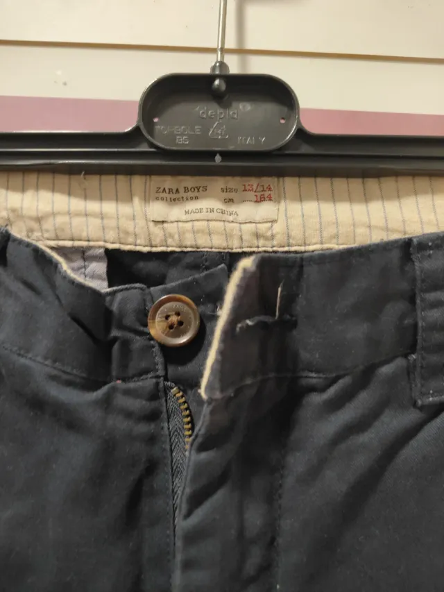 Pantalón Zara niño azul marino oscuro