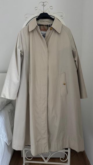 Gabardina Burberry Beige Mujer Talla L 50