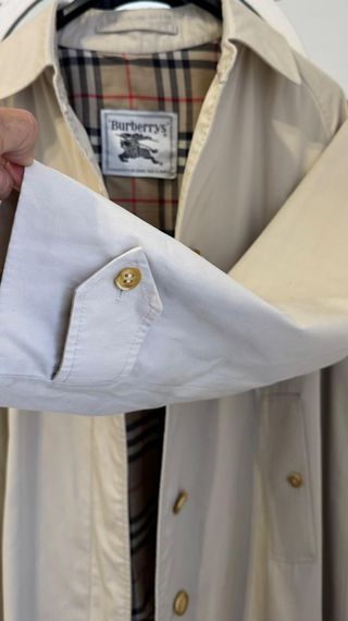 Gabardina Burberry Beige Mujer Talla L 50