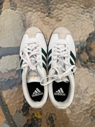 Zapatillas Adidas VL Court Blancas y Verdes
