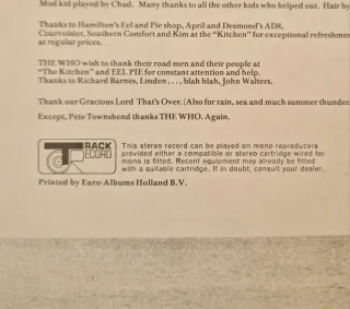 The Who Quadrophenia Vinile Doppio Prima Stampa