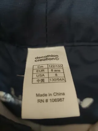 Pantalón de esquí azul niño niña 8 años