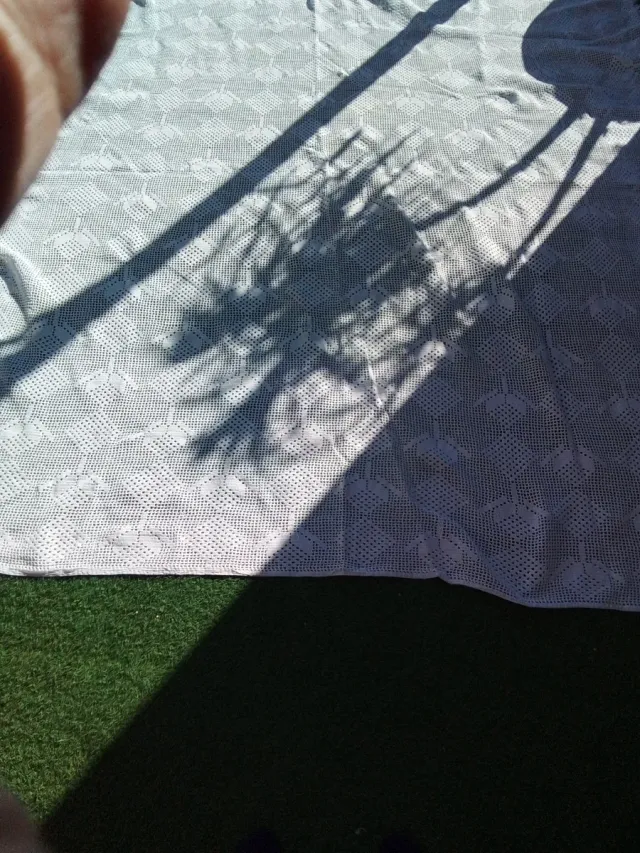 Colcha antigua ganchillo blanca