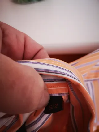 Camisa de hombre a rayas manga larga