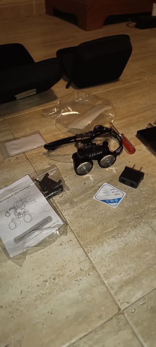 Gafa lupa binocular dental/quirúrgica con luz