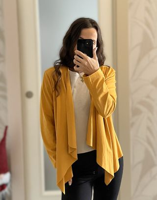 Rebeca de ante, Zara, mostaza